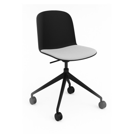 Chaise Relief pivotante réglable en hauteur avec roulettes