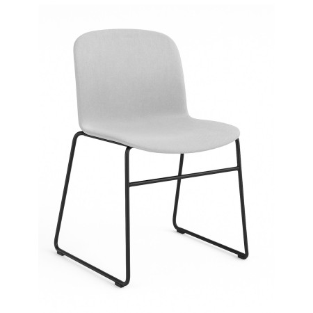 Chaise Relief en tissu avec pieds traîneau