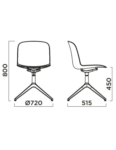 Chaise de bureau design pivotante – Relief