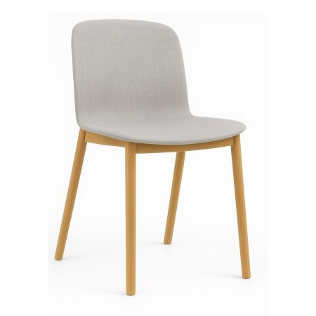 Chaise en tissu avec pieds bois frêne – Relief Wood