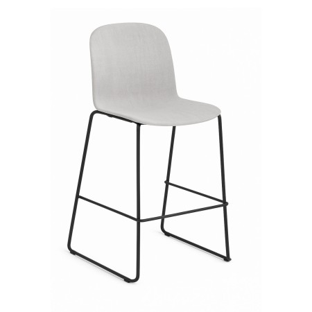 Tabouret tissu piètement traîneau 64 cm pour îlot ou cafétéria Relief Kitchen