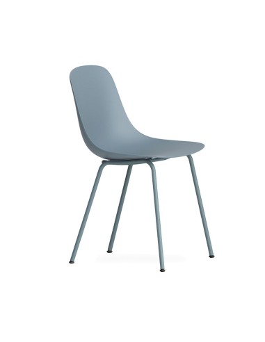 chaise design Pure Loop Mono vue de trois-quarts, structure acier bleu
