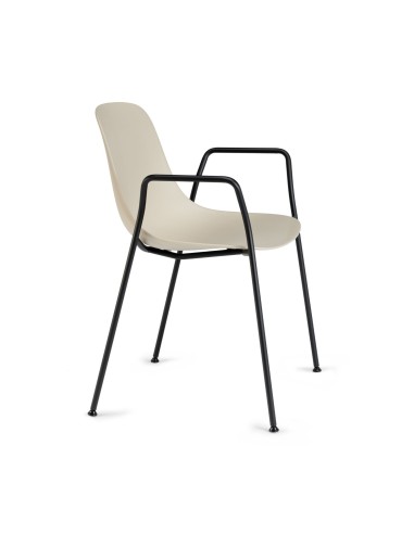 Siège design extérieur avec accoudoirs intégrés	 pure loop mono en beige