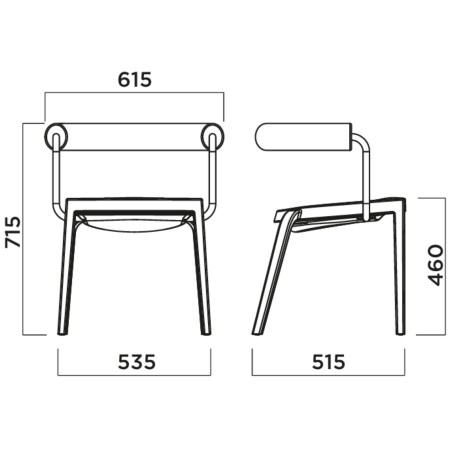 Dimensions Chaise BI 20s 