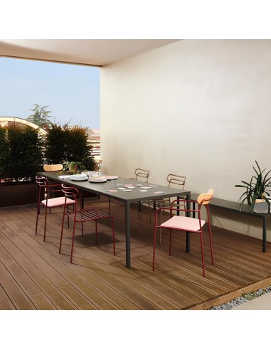 Chaise pour terrasse couverte avec accoudoirs - modèle Uti