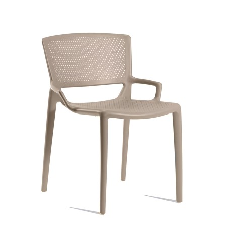 Chaise de jardin en plastique beige - style aéré Fiorellina