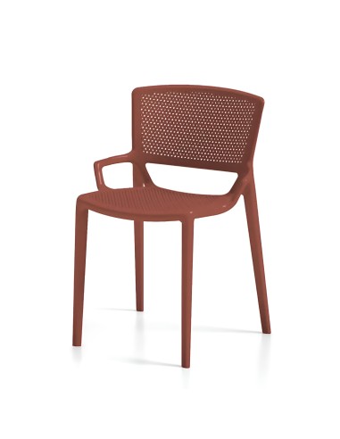 Chaise d'extérieur en plastique rouge - style moderne Fiorellina