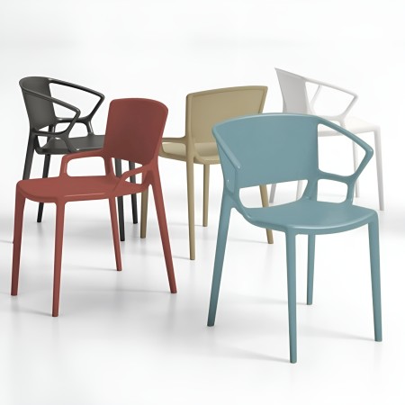 Chaises Fiorellina en plusieurs coloris - en plastique pour extérieurs