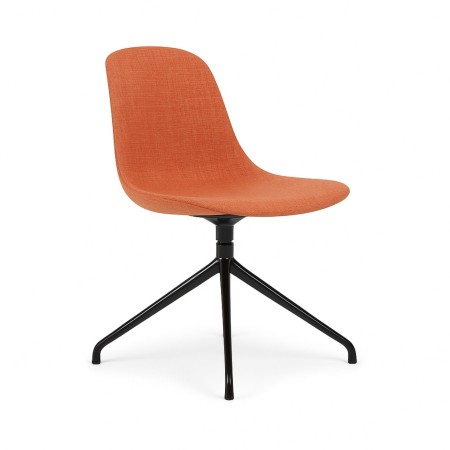 Chaise de réunion pivotante en tissu avec piètement étoile noir