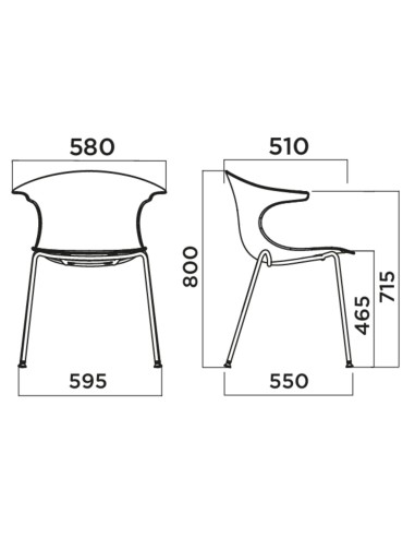 Dimensions Loop Mono 4 pieds – dimensions et profil