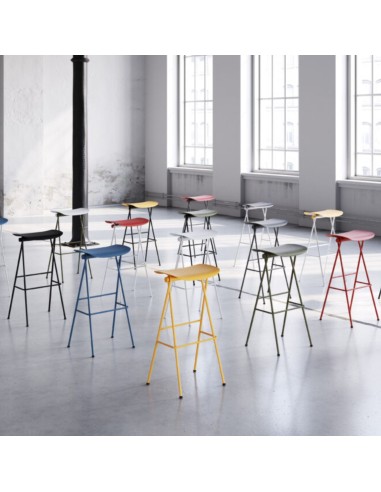 Tabourets de bar modèle Flip - plusieurs coloris - chaise de restauration personnalisable