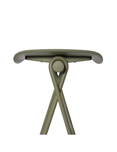 Assise du tabouret de cuisine Flip - plastique vert pour un confort pratique