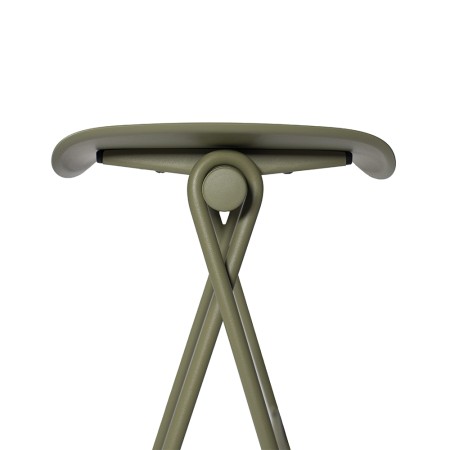 Assise du tabouret de cuisine Flip - plastique vert pour un confort pratique