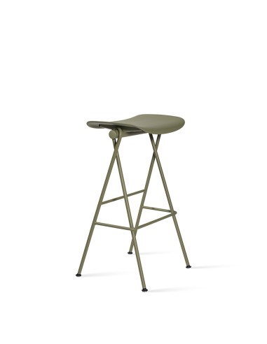 Tabouret de cuisine en acier avec assise en plastique - bar et coworking Flip