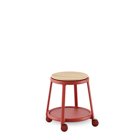 Tabouret ROUND&ROLL - bureau partagé coloré et confortable - roulettes 2