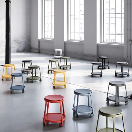 Couleurs pour tabouret pivotant ROUND&ROLL assise plastique