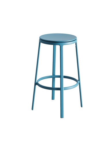 Tabouret de cuisine en bleu - espaces pros de partage - ROUND&ROUND