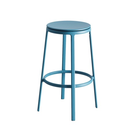 Tabouret de cuisine en bleu - espaces pros de partage - ROUND&ROUND