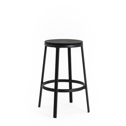 Tabouret à l'assise fixe en plastique - pour cafétaria ou coworking ROUND&ROUND