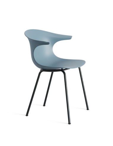 Chaise confortable en plastique et acier, résistant aux intempéries - Loop Mono