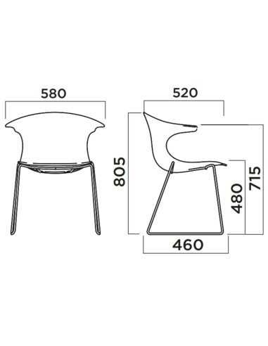 Dimensions Loop Mono Sled