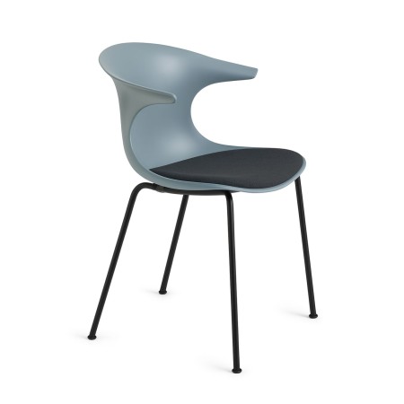 Chaise visiteur tissu 4 pieds Loop Mono Design pour salle d’attente