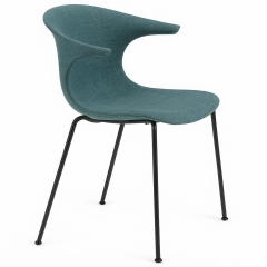 chaise design en tissu rembourré