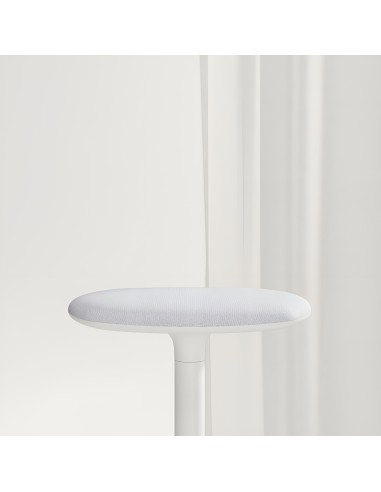 Assise blanche du tabouret FLINK pour cuisine et espaces partagés de coworking