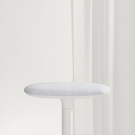 Assise blanche du tabouret FLINK pour cuisine et espaces partagés de coworking