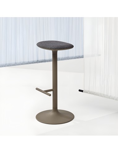 Tabouret de cuisine FLINK - ambiance moderne et amicale coloris noir en tissu