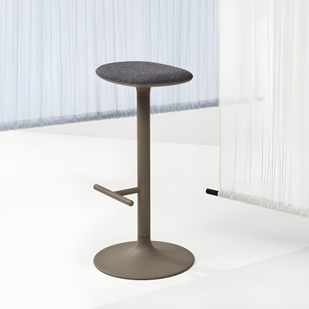 Tabouret de cuisine FLINK - ambiance moderne et amicale coloris noir en tissu