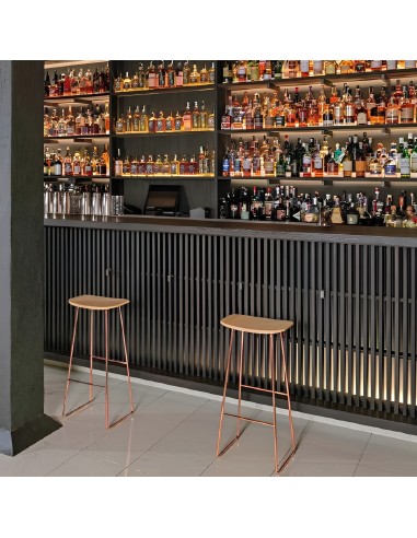 Tabouret de bar KLEJN . design minimaliste et pratique, léger acier et plastique