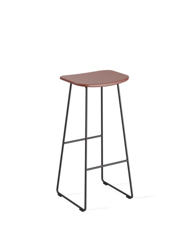 Tabouret KLEJN bar - coloris rouge pour bar et coworking coloré et pratique