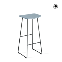 Tabouret de bar extérieur KLEJN - acier et plastique résistant aux intempéries pour bar en plain air