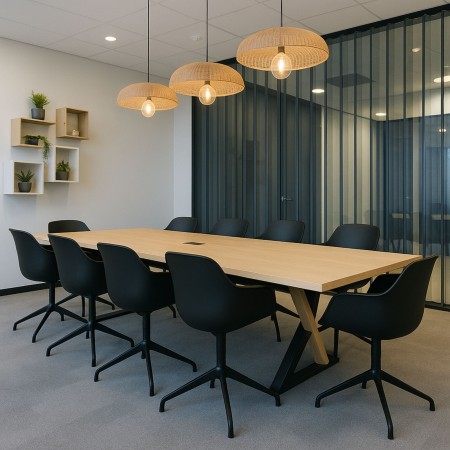 Chaise pivotante avec assise tissu et coque plastique – Sicla 2