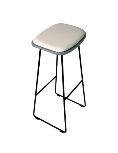 Tabouret de cusine 64 cm rembourré - tissu résistant et coloris variable KLEJN
