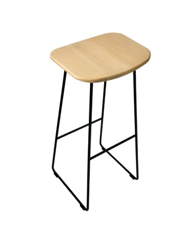 tabouret KLEJN bois et acier – hauteur 64 cm pour îlot central
