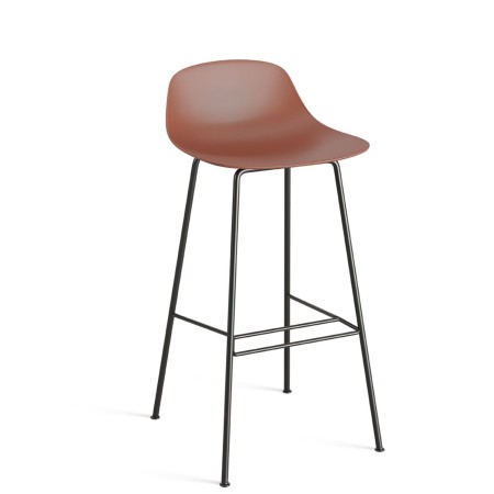 Tabouret de bar extérieur Pure Loop Mini avec coque plastique et structure résistante aux intempéries
