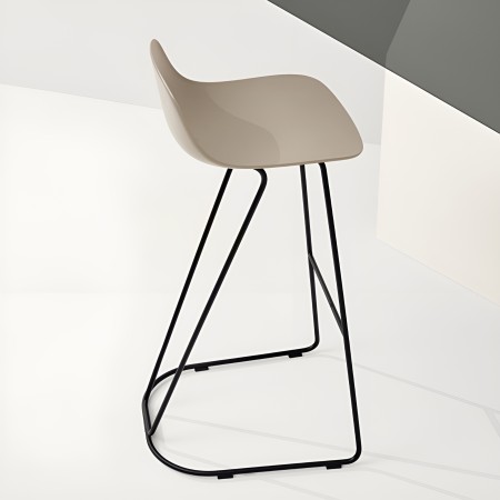 Tabouret de cuisine design en acier et plastique – piètement Dandy – Pure Loop Mini