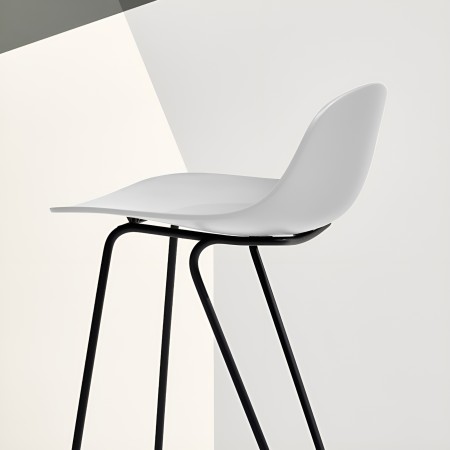 Tabouret de cuisine design en acier et plastique – piètement Dandy – Pure Loop Mini