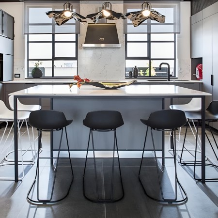 Tabouret de cuisine design en acier et plastique – piètement Dandy – Pure Loop Mini 2