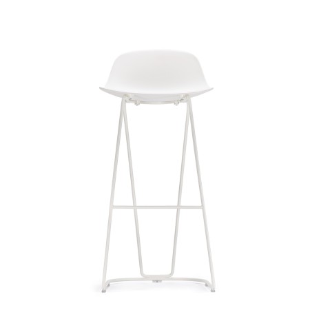 Tabouret hauteur bar Pure Loop Mini Dandy - acier et plastique blanc