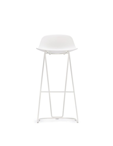 Tabouret hauteur bar Pure Loop Mini Dandy - acier et plastique blanc