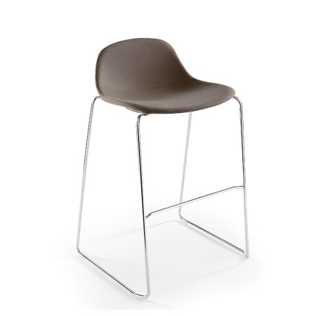 Tabouret de cuisine avec pieds traîneau - assise rembourrée - confort et legerté hauteur îlot de cuisine - Pure loop mini
