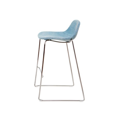 Tabouret de cuisine pour îlot central avec assise en tissu - confonfortable et pratique - Pure loop mini