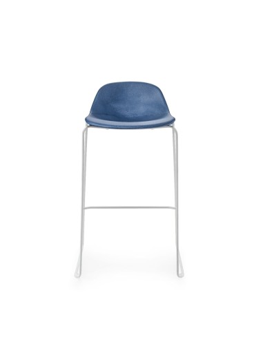 Tabouret hauteur bar Pure Loop Mini - pieds en traîneau et assise rembourrée confort et praticité