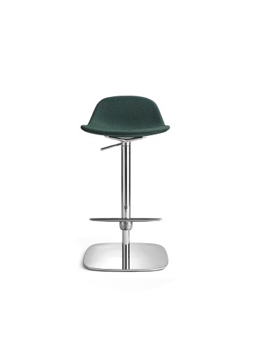 tabouret pivotant rembourré Pure Loop Mini Updown, piètement acier chromé, style contemporain