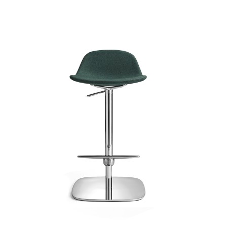 tabouret pivotant rembourré Pure Loop Mini Updown, piètement acier chromé, style contemporain