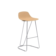 Chaise de cuisine élégante en chêne avec piétement tubulaire Dandy - Pure Loop Mini