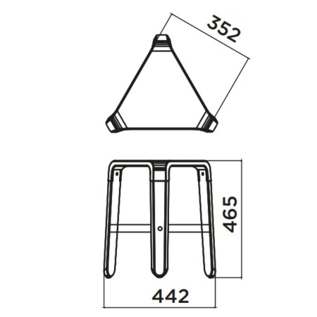 Dimensions Picapau tabouret bas